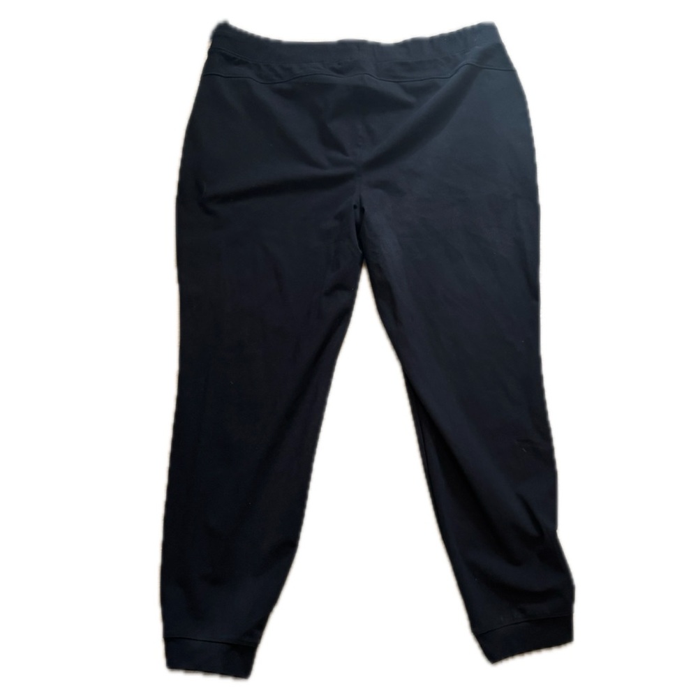 90 Degree By Reflex Black Track Pants with Tapered Leg Design - Picture 2 of 3